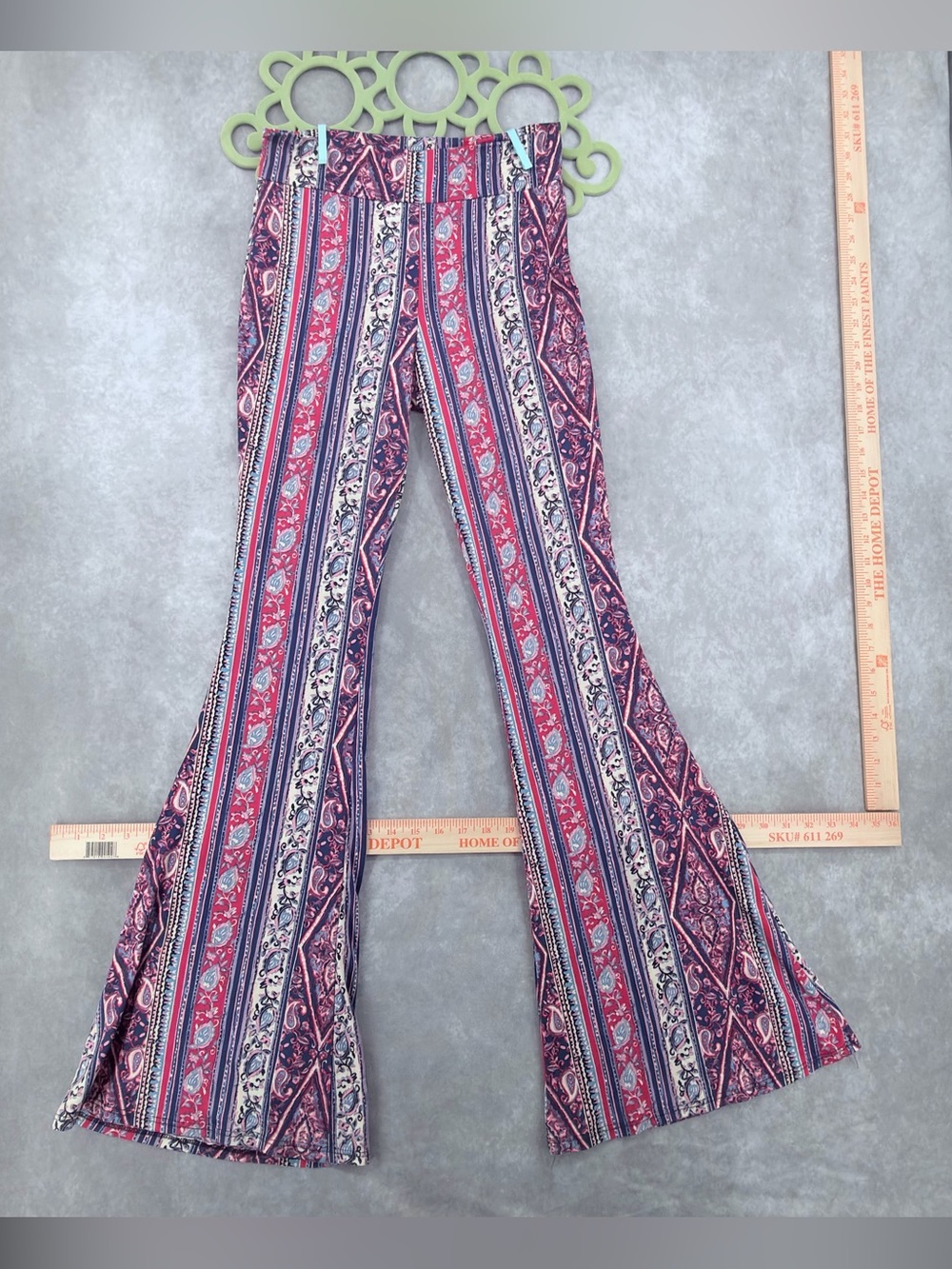 Bohemian Stripe Wide Leg Pants - Pink & Purple women’s small